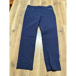 Zac & Rachel Pants, Women's Size 14P, Blue, Straight Leg, Mid Rise